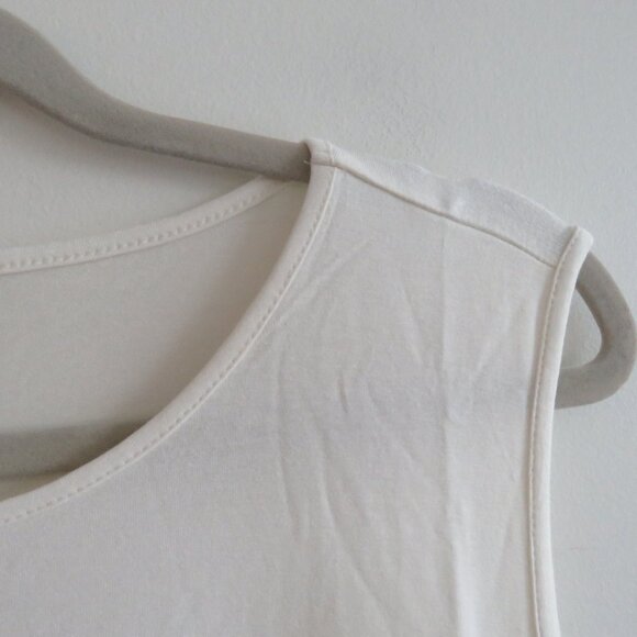 J. JILL Wearever Collection Sleeveless Tunic Tank Top in Cream Travel Size L NWT - Picture 5 of 11